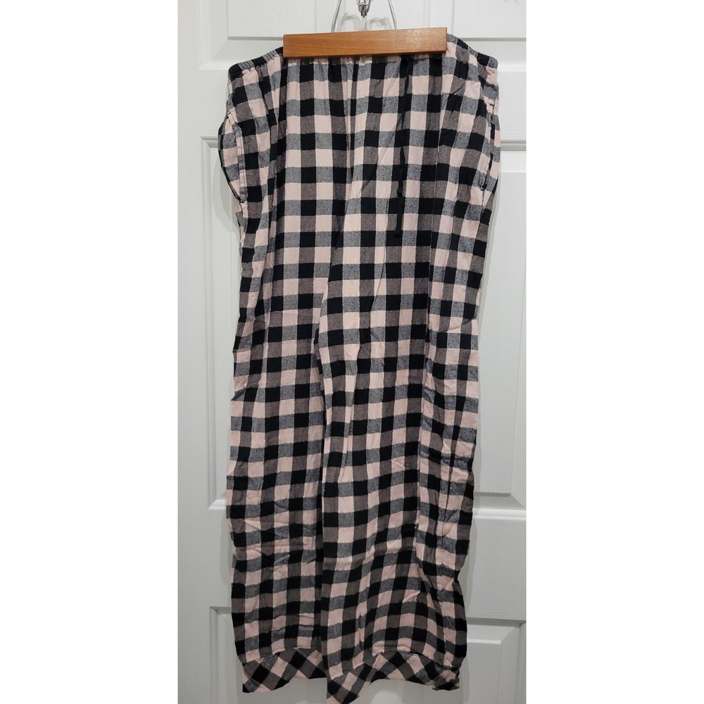 Victoria's Secret Pajama Set Women's Size Medium Black/Pink Plaid (2 Piece Set) - Picture 3 of 10